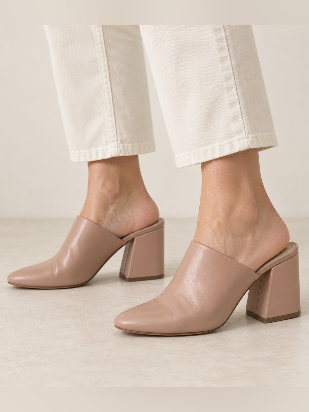 Freda Salvador Pale Pink Heeled Mules Sz. 6